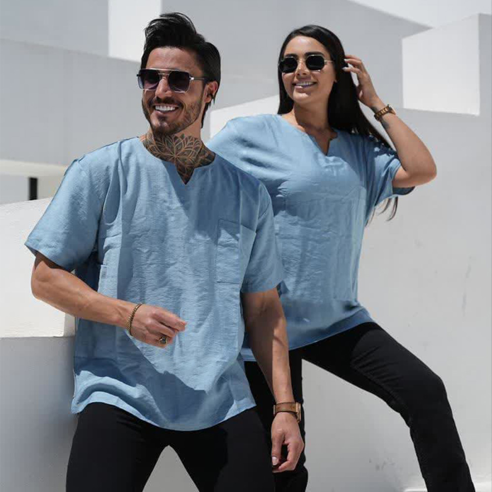 ست تیشرت دونفره آلفا آبی